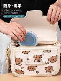 Collapsible Silicone Travel Cup, Portable and Heat-Resistant for Drinking and Rinsing