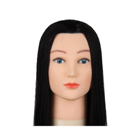 Hairdressing Mannequin Head for Styling Practice with Japanese Silk Hair