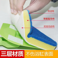 Extendable Long Handle Floor Scrub Brush with Sponge Head for Bathroom Cleaning