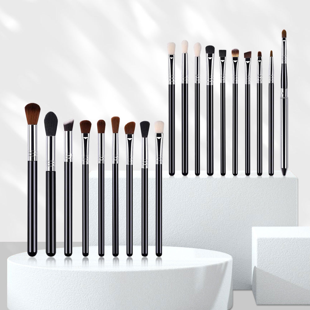 19-Piece Eye Makeup Brush Set with Optional Travel Bag
