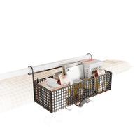 Dorm Bedside Hanging Storage Basket - No-Drill Metal Organizer for Bunk Beds