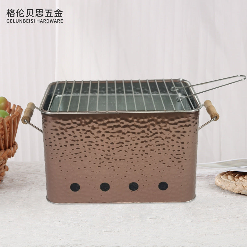 Portable Stainless Steel BBQ Grill for Outdoor Camping and Picnics