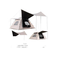 Portable Pop-Up Camping Tent with Sunshade, UV Protection, and Quick Setup