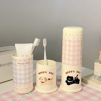 Portable Travel Toothbrush Holder and Rinse Cup for Home, Dorm, and Travel