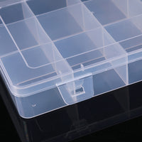 12-Grid Clear Plastic Storage Box for Jewelry, Electronic Components, Wax Seals, Heat Shrink Tubing