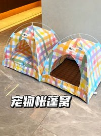 Pet Tent Bed for Cats and Small Dogs, Breathable Four Seasons Universal Removable Washable