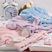 YODOXIUI Bowknot Mushroom Quick Dry Hair Towel Wrap