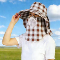 Women's Sun Protection Shawl Hat for Outdoor Activities