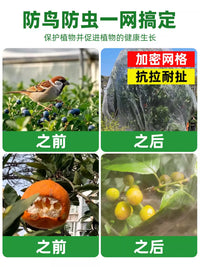 Blueberry Plant Protection Net with Zipper & Drawstring, Full Enclosure Breathable Anti-Bird Insect Netting for Outdoor Fruit Trees