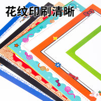 A4 Decorative Border Art Paper for Kids' Painting and Crafts, Cartoon & Traditional Designs