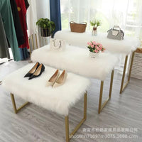 Faux Sheepskin Plush Table Runner / Chair Cushion for Dressers, Nightstands, Coffee Tables