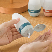 Portable Silicone Travel Bottles for Lotion and Cosmetics - Squeezable Refillable Containers