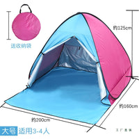 Automatic Pop-Up Beach Tent with UV Protection, Portable Sun Shelter for Outdoor Camping and Picnics