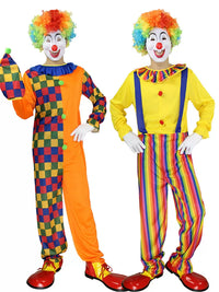Adult Clown Costume Set for Halloween Cosplay and Stage Performance