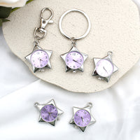 Star Clock Keychain Pendant Gift for Couples