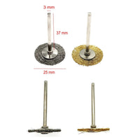 36-Piece 3mm Shank Stainless Steel Brass Wire Brush Set for Cleaning Polishing