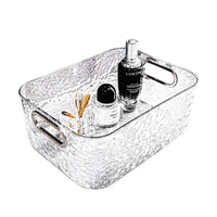 Acrylic Desktop Storage Box with Wavy Pattern for Office, Snacks, Cosmetics
