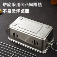 Korean Style Stainless Steel Charcoal Grill for Home and Commercial Use
