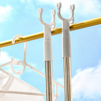 Retractable Stainless Steel Clothes Drying Pole with Hook for Reaching and Hanging Clothes