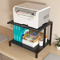 Desktop Printer Stand with Storage, 2-Tier Office Computer Host Rack, PC Tower Storage Cabinet