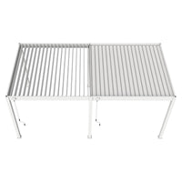 Outdoor Aluminum Bioclimatic Pergola with Adjustable Louvered Roof for Patio Garden