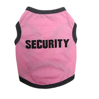Pet Security Guard Vest for Small Dogs and Cats, Cotton Blend, Pink with Black Trim