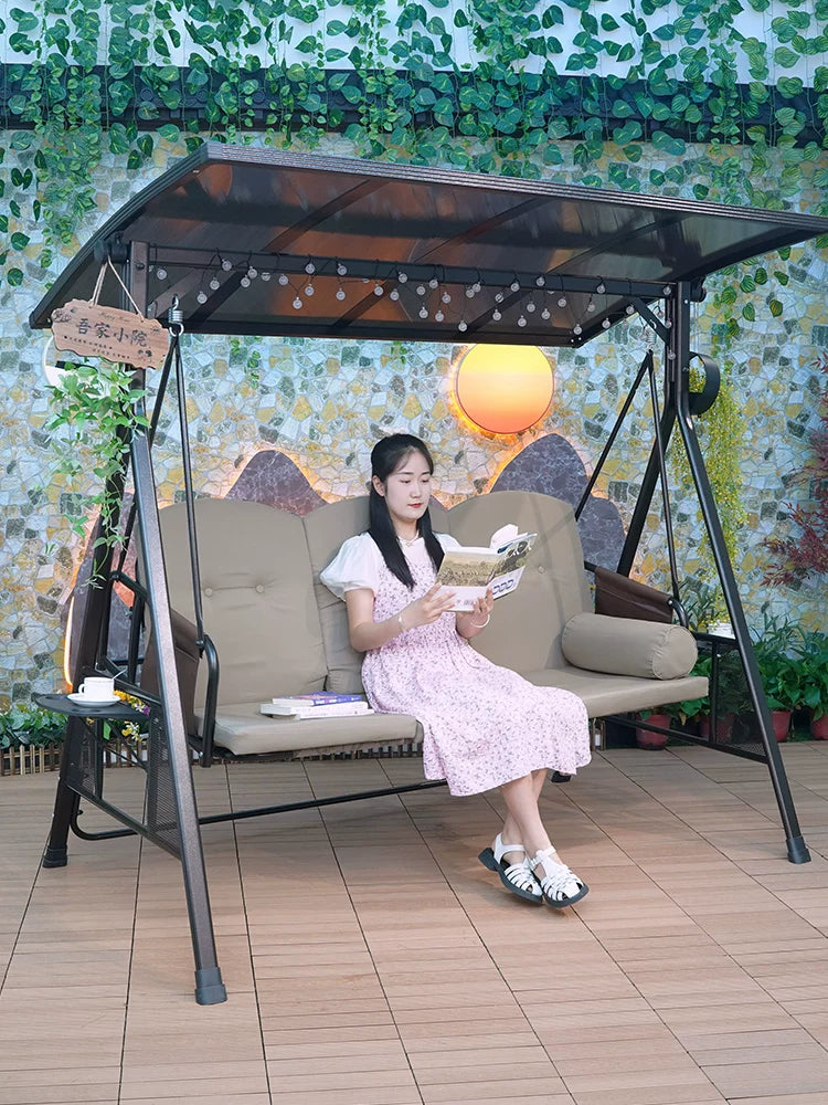 Outdoor Patio Dual-Purpose Swing Chair for Villa Balcony Garden