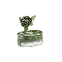 Butterfly Suction Cup Soap Dish Wall-Mounted Drain Soap Holder for Bathroom and Kitchen, No Drilling, Luxury Style
