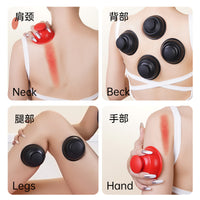 Vacuum Silicone Cupping Set Portable Round Suction Cups for Home Use Press-Type Fire Cupping Therapy