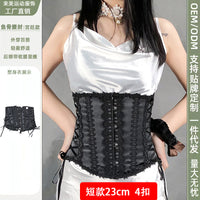 Lolita Lace-Up Steel Boned Corset Waist Trainer for Women