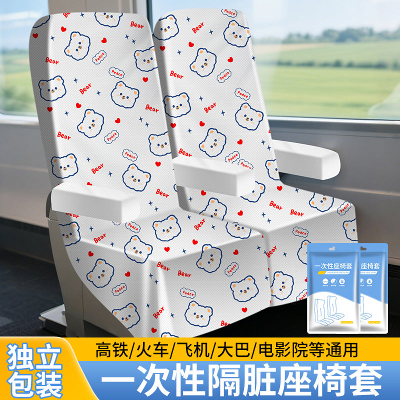 Disposable Non-Woven Seat Cover for Travel - Train, Plane, Car - Portable & Hygienic