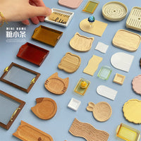 Miniature Dollhouse Baking Tray Collection with Baking Paper