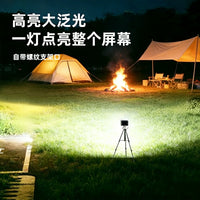 Smile Shark Solar Camping Lantern with Dual Color Light, Magnetic Base, and Stand Socket for Outdoor & Emergency Use