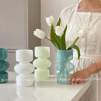 Nordic Retro Glass Vase for Hydroponic & Floral Arrangements, Desktop Decor