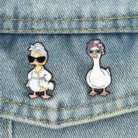 Funny Duck with Sunglasses Brooch Pin for Bags and Apparel