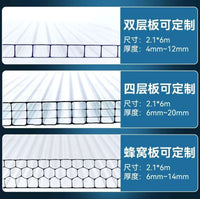 PC Transparent Hollow Polycarbonate Sheet for Greenhouse Partition Roofing - Double/Four-Layer Honeycomb Blue Green Tea Colors
