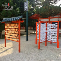 Outdoor Wooden Wishing Pavilion for Temples & Scenic Spots, Wind Chime Display Stand