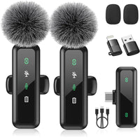H63 Wireless Lavalier Microphone for Outdoor Live Streaming and Video Recording with Noise Reduction