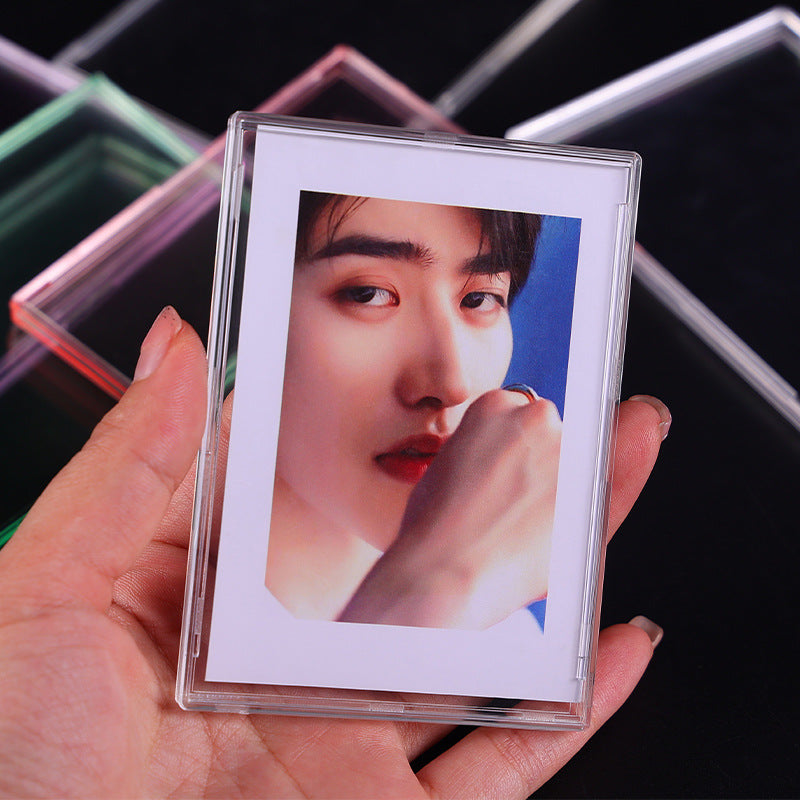 Magnetic Trading Card Holder with UV Protection - Clear Shell Design for Collectible Cards