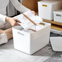Thickened Japanese-Style Storage Box with Lid for Toys, Living Room, Bathroom, Wardrobe Organization