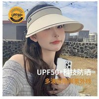 Women's UV Protection Sun Visor Hat with Wide Brim for Outdoor Cycling