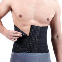 Men's Breathable Waist Trainer Abdominal Binder for Posture Support and Workout