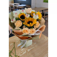 DIY Floral Bouquet Wrapping Paper Kit with Gift Cards for Snacks and Flowers