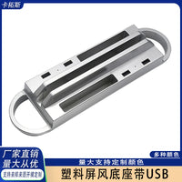 Desk Grommet with USB Charging Port and Screen Clamp for Office Workstation