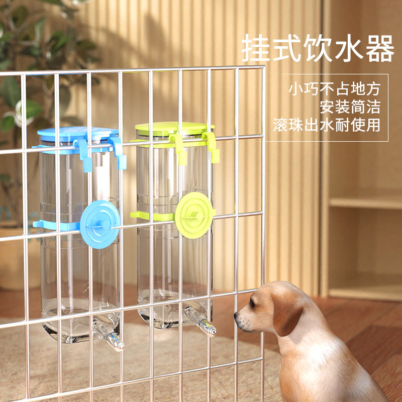 Portable Pet Water Bottle for Dogs, Cats, and Rabbits - Travel Drink Dispenser with Hanging Feature