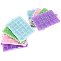 Wholesale Creative Baby Food Supplement Grid 15/24-Cavity Silicone Ice Cube Tray with Lid Square DIY Ice Block Mold