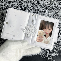 Winter Snowflake Matte Photo Card Holder Album for 3-inch Instax Photos and Idol Photocards