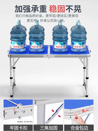 Portable Folding Table with 6 Stools for Outdoor Market & Home Use