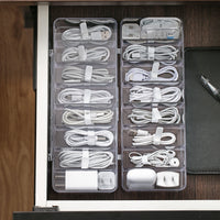 Desktop Cable Management Box with Compartments for Charging Cords