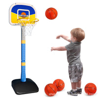 Kids Adjustable Basketball Hoop Set Poolside Basketball Board Outdoor Sports Toy with 4 Balls